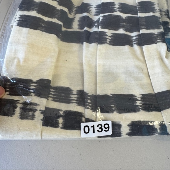 MaxMara Studio Ivory Black Scratched Stripe Print Sleeveless Dress Size 48 - Picture 16 of 16